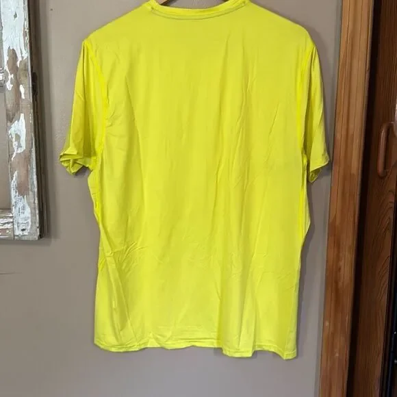 Greyson mens athletic shirt size large cooling moisture wicking yellow hiking bi - Picture 4 of 6